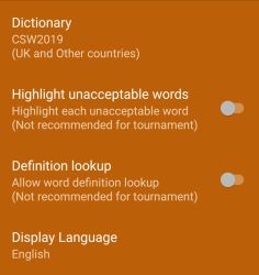Word Checker settings
